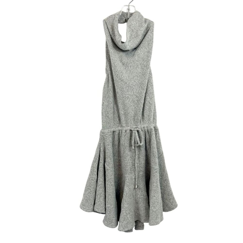 Saints + Secrets Gray A-Line Swing Skater Dress Open Back Soft Lounge SMALL